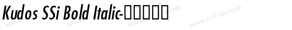 Kudos SSi Bold Italic字体转换